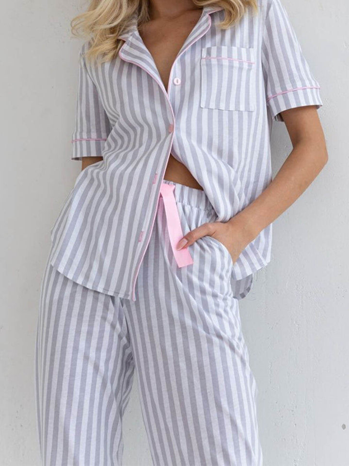 Elowyn - Luxurious striped loungewear set for an unparalleled comfort experience for women