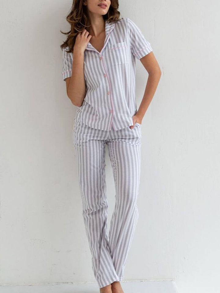 Elowyn - Luxurious striped loungewear set for an unparalleled comfort experience for women