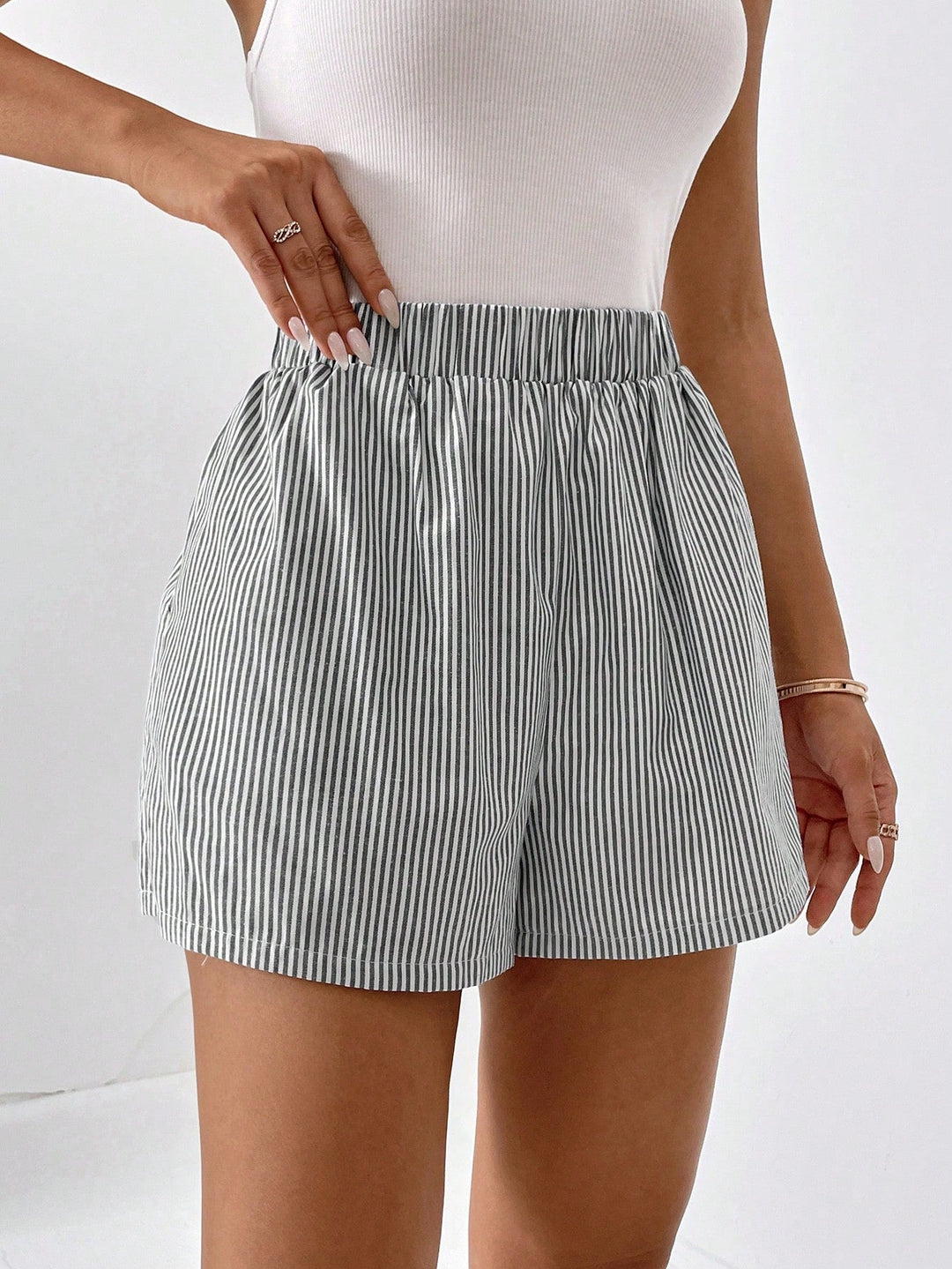 Blythe - Fashionable striped casual summer shorts for women