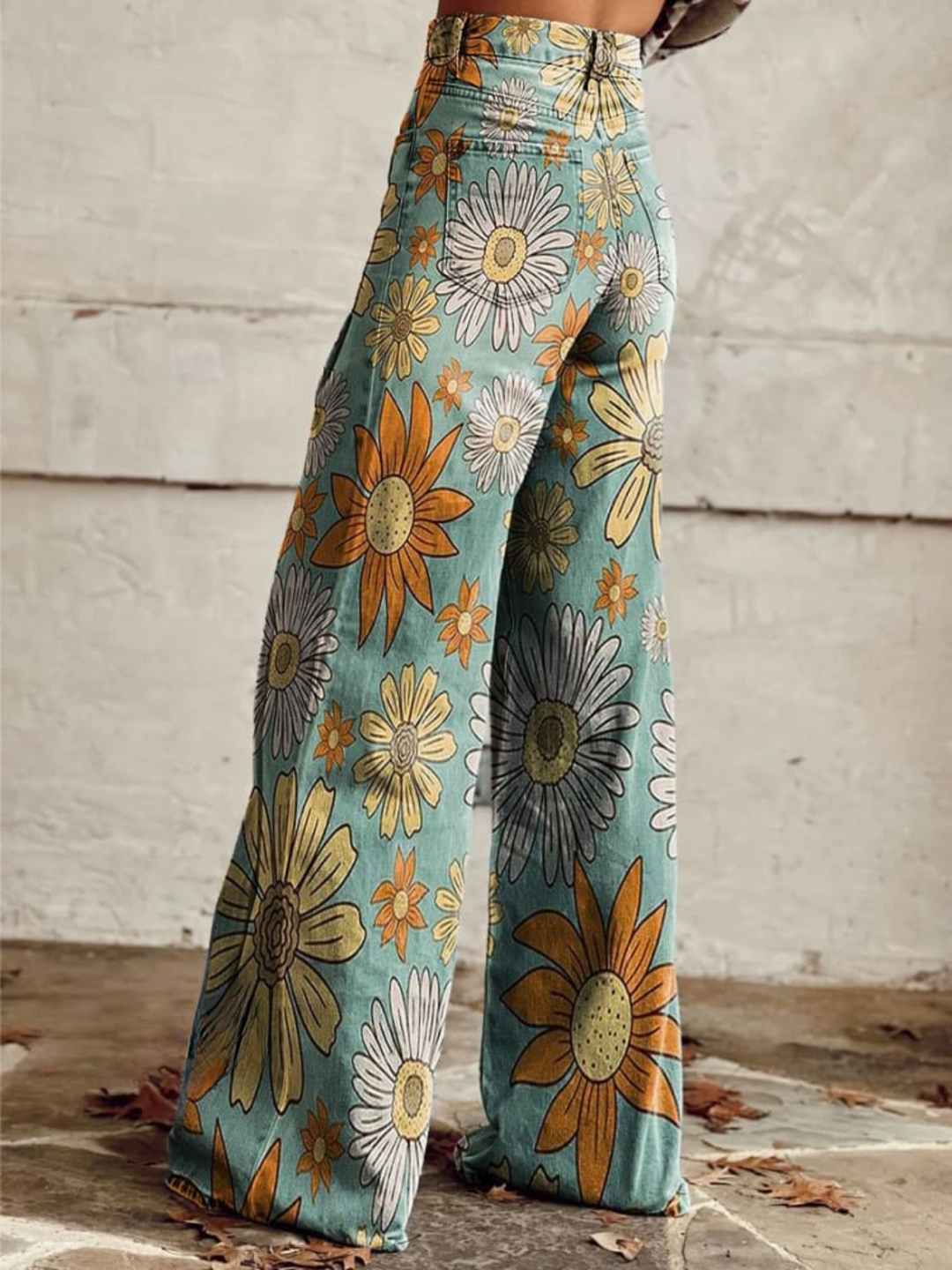 Mia™ - Wide Vintage Floral Pants