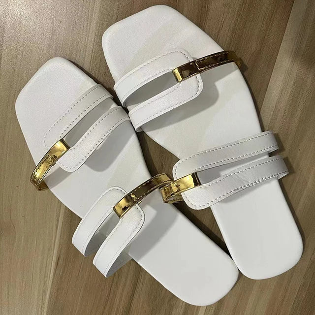 Wilma - Chaussons d'été plats à la mode pour femmes