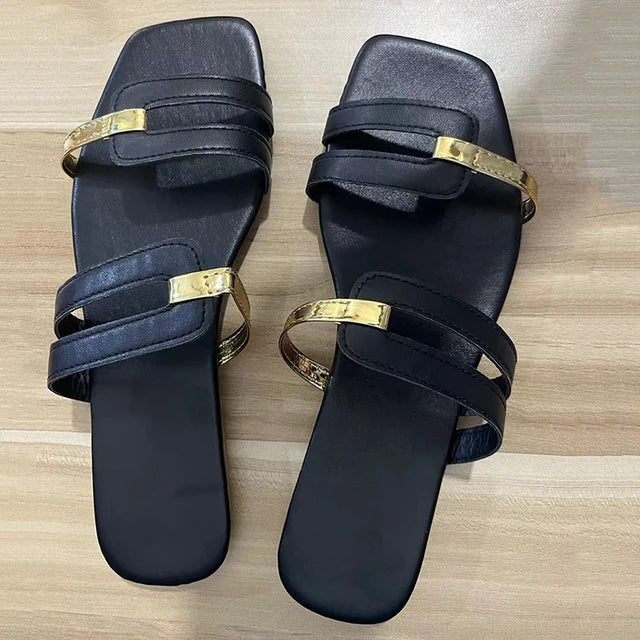 Wilma - Chaussons d'été plats à la mode pour femmes