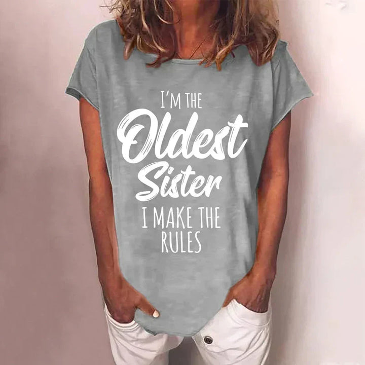 Myra - T-shirt d'été stylé et confortable avec imprimé unique pour femmes