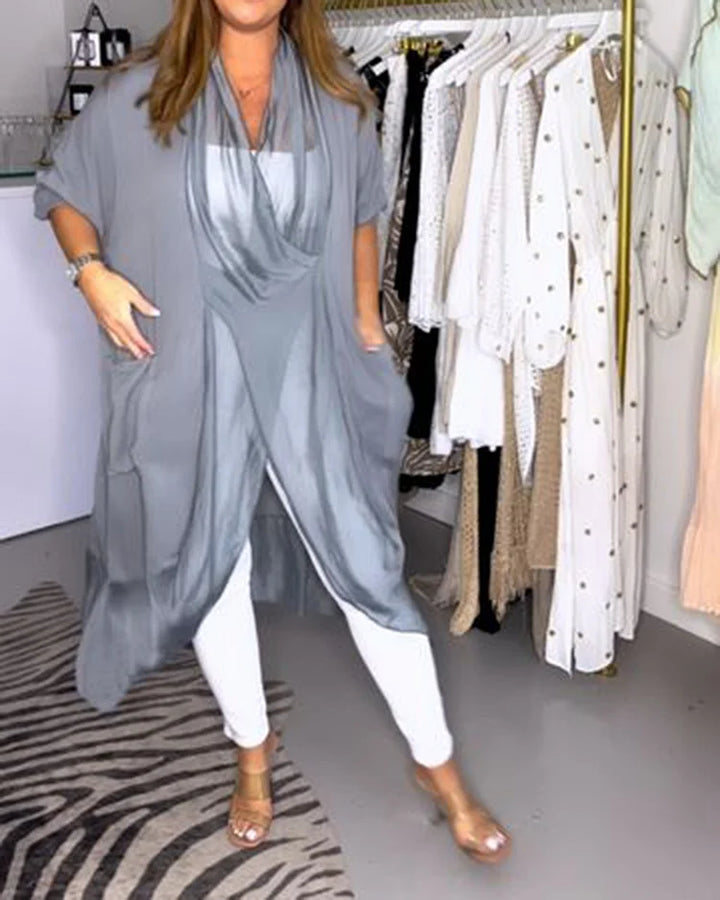 Talitha - Elegant and Comfortable Silk V-Neck Top for Women
