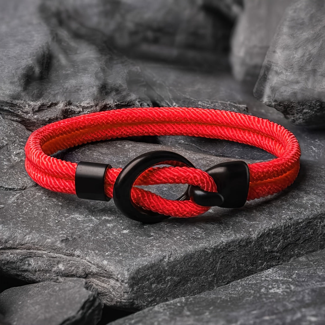 Bracelet en corde fait main stylé pour hommes - parfait pour un look d'automne décontracté !