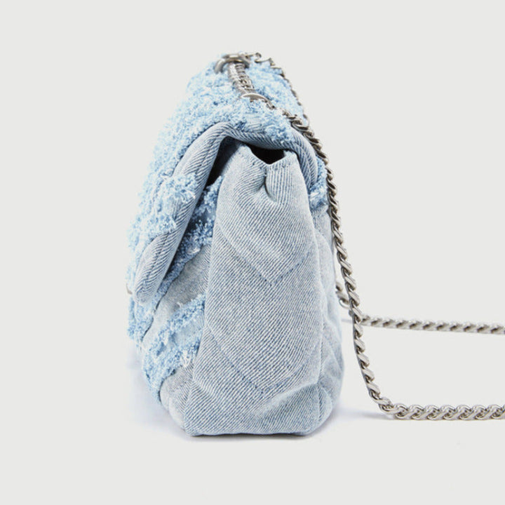 Macy - Sac bandoulière en denim bleu clair élégant pour dames