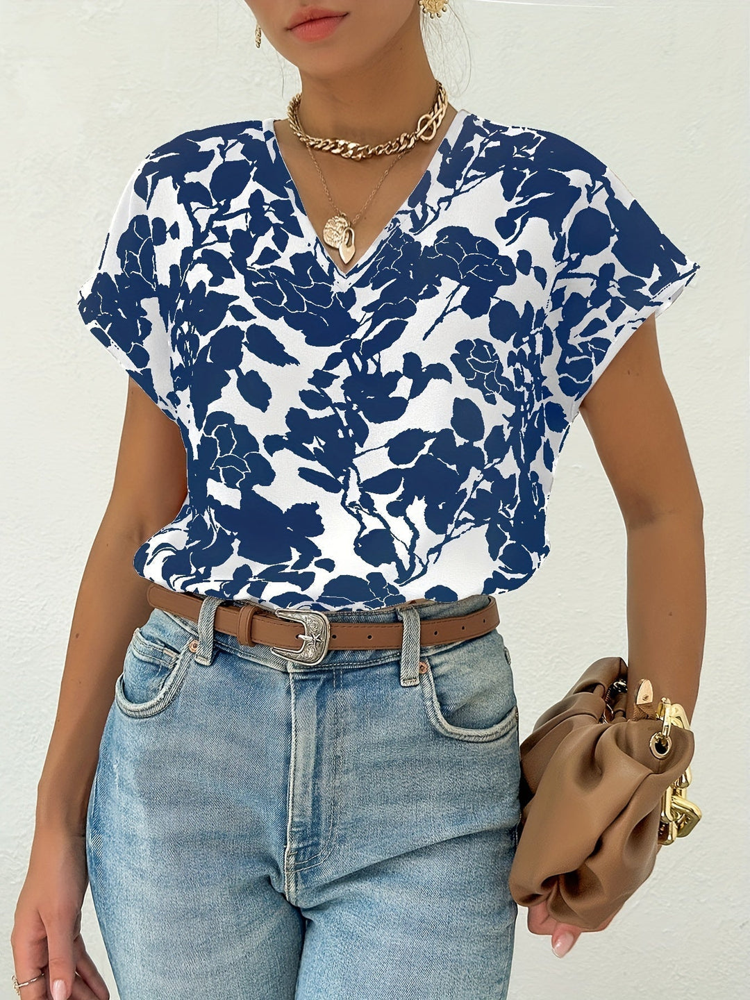 Ariel - Trendige Sommerbluse mit floralem Design für Frauen