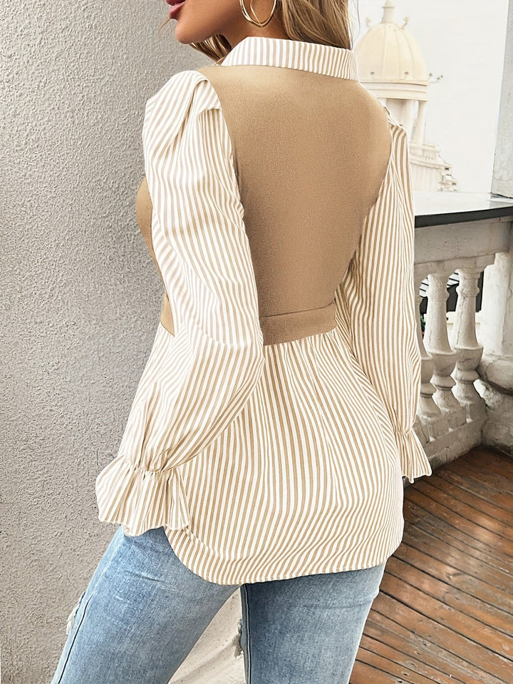 Olivia - Blouse rayée élégante pour femmes en mode printemps et automne stylée
