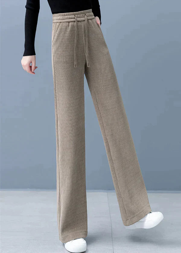 Fashionable pearl pants with practical drawstring