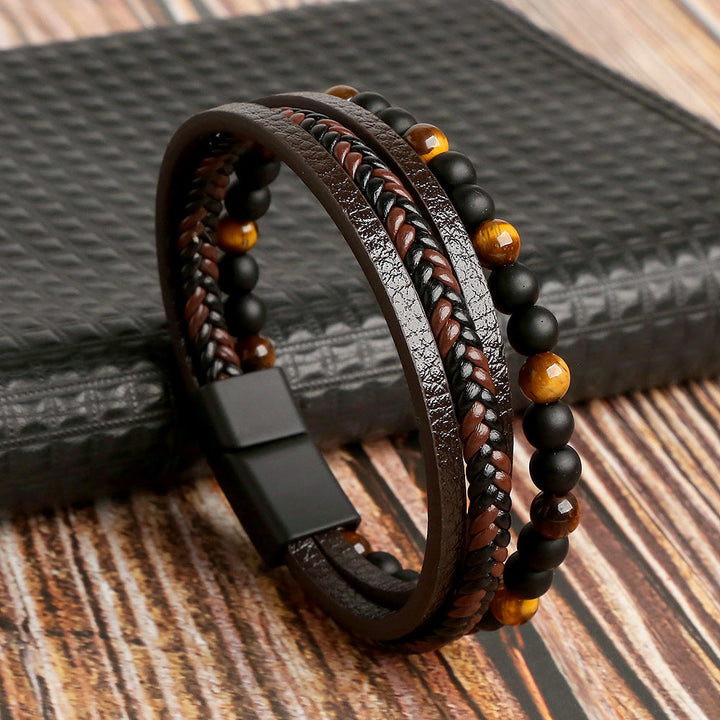 Lucas - Elegantes Lederarmband-Set für den modernen Mann