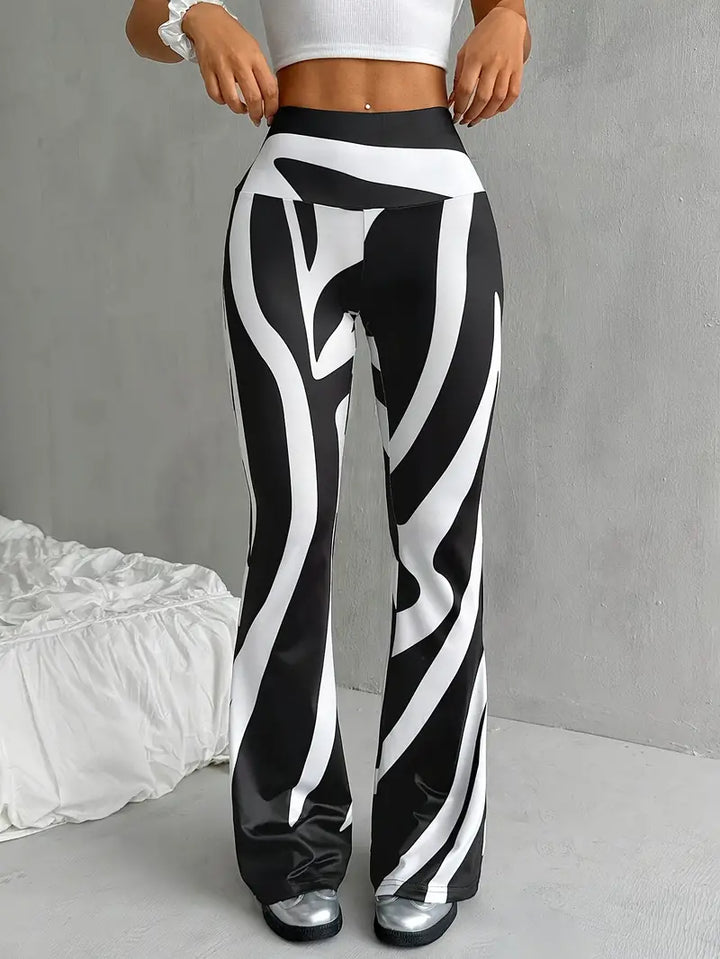 Trudy - Pantalon à la mode taille haute pour femmes