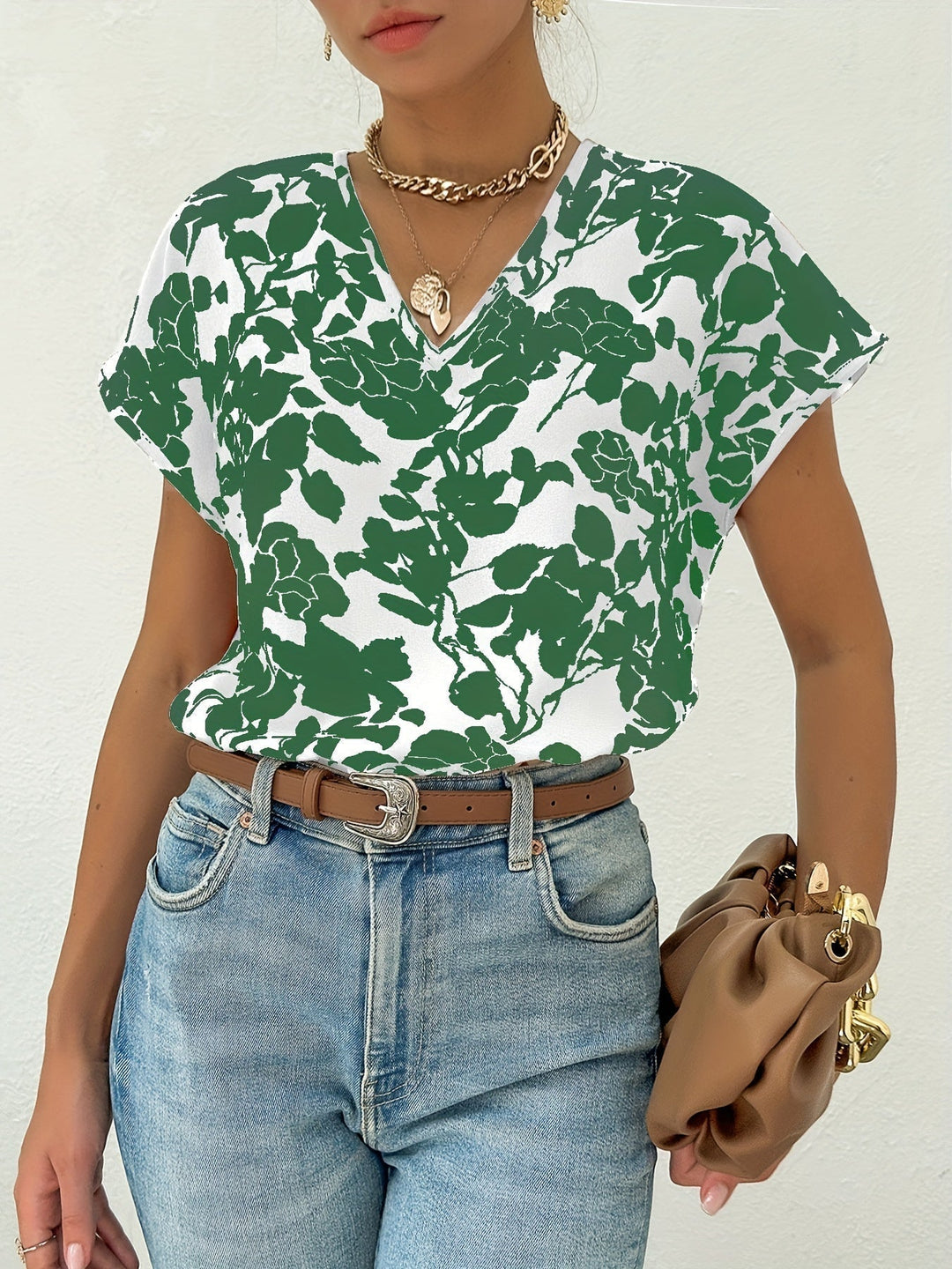 Ariel - Trendige Sommerbluse mit floralem Design für Frauen