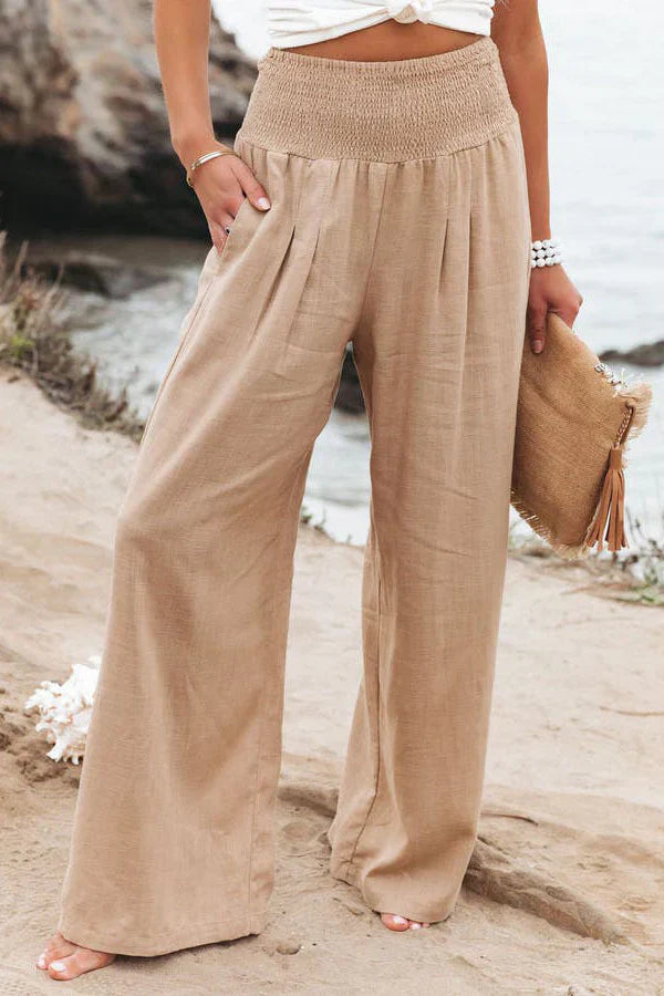 Pantalon élégant en coton et lin par Alexandra
