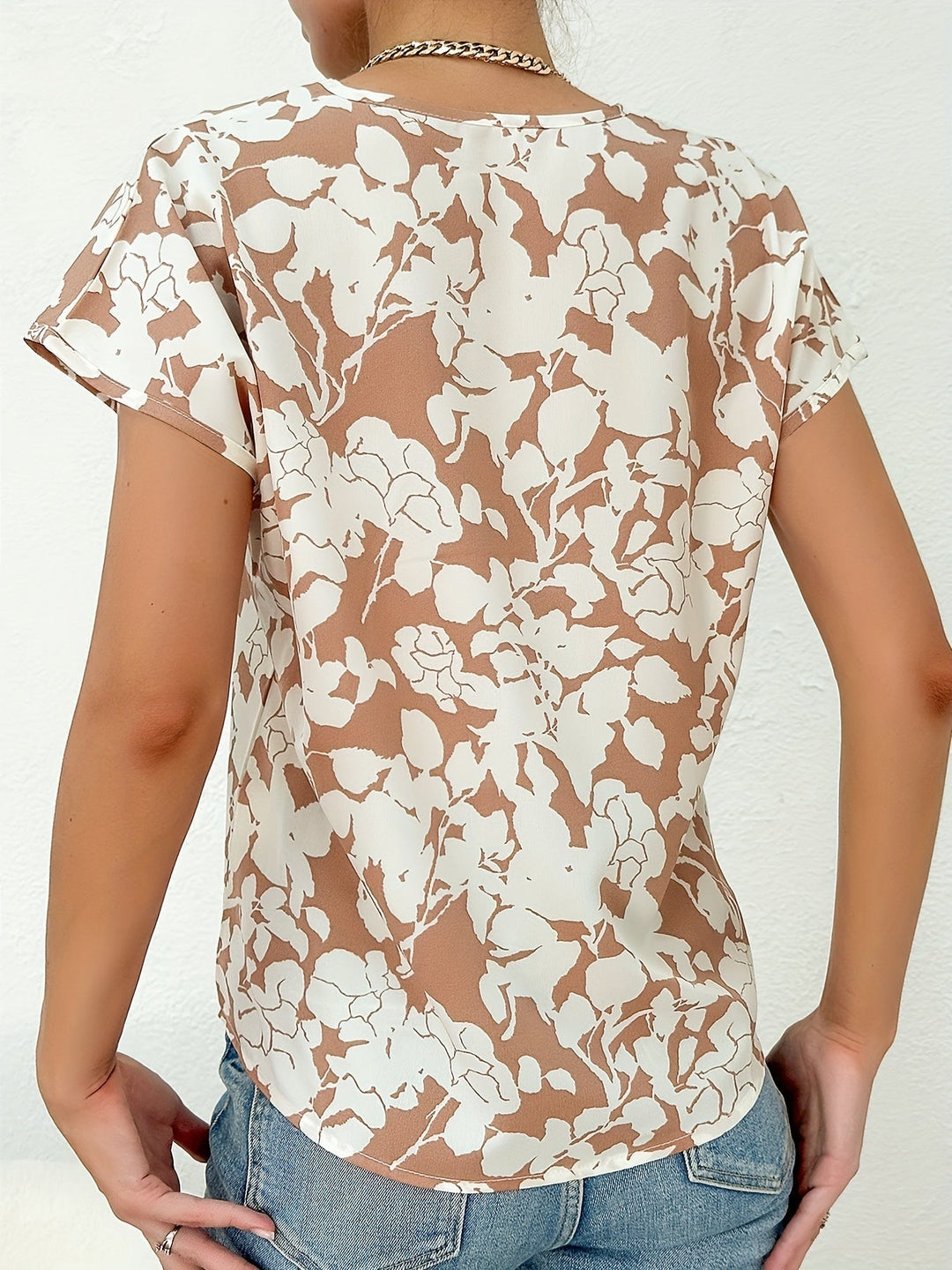 Ariel - Trendige Sommerbluse mit floralem Design für Frauen