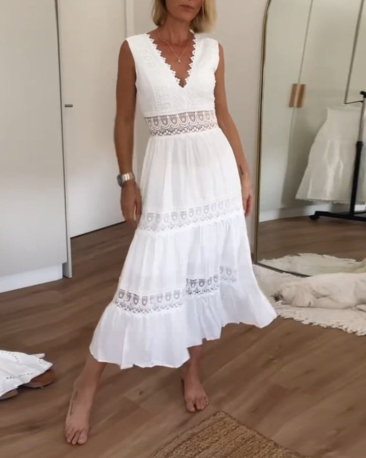 Marie™ - Robe débardeur en dentelle avec décolleté en V