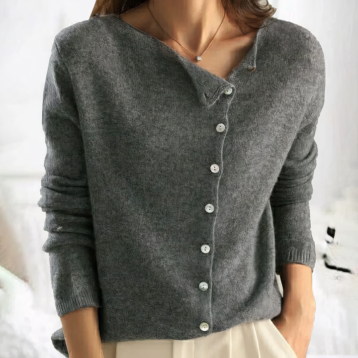 Modische Strickjacke mit Knopfverschluss - Arleth
