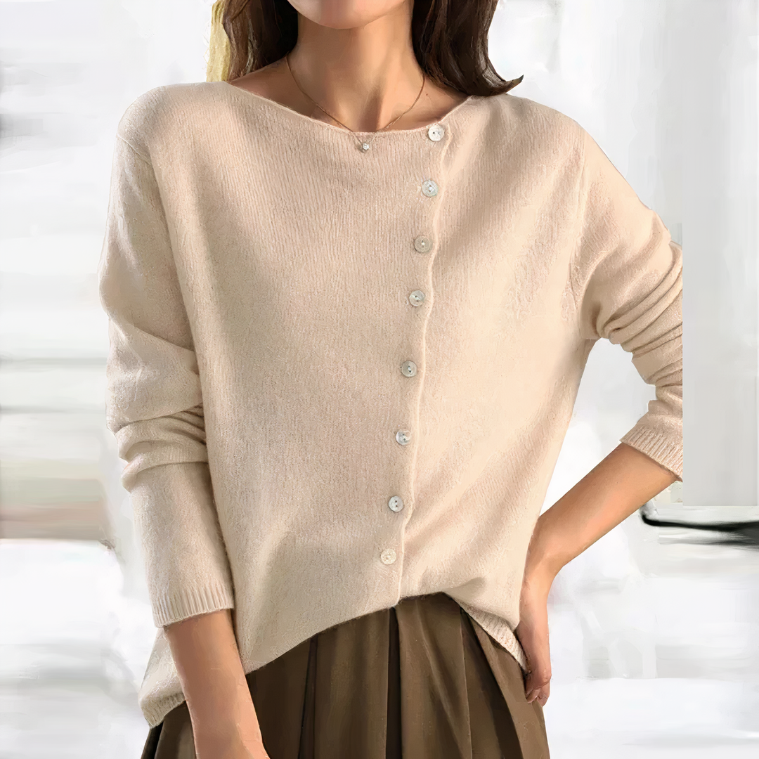 Modische Strickjacke mit Knopfverschluss - Arleth