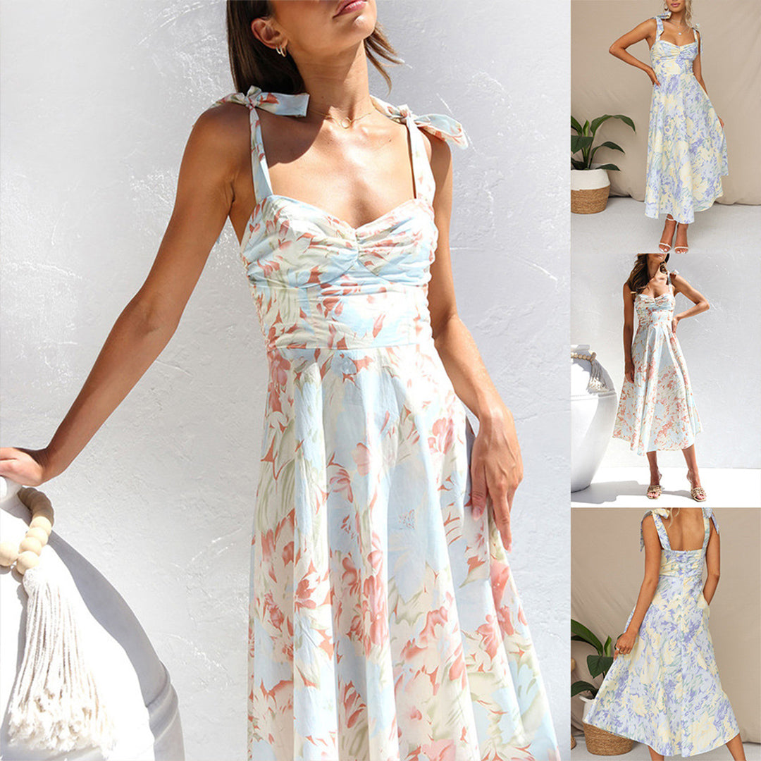 BRIA - Robe midi fleurie élégante pour toutes les occasions