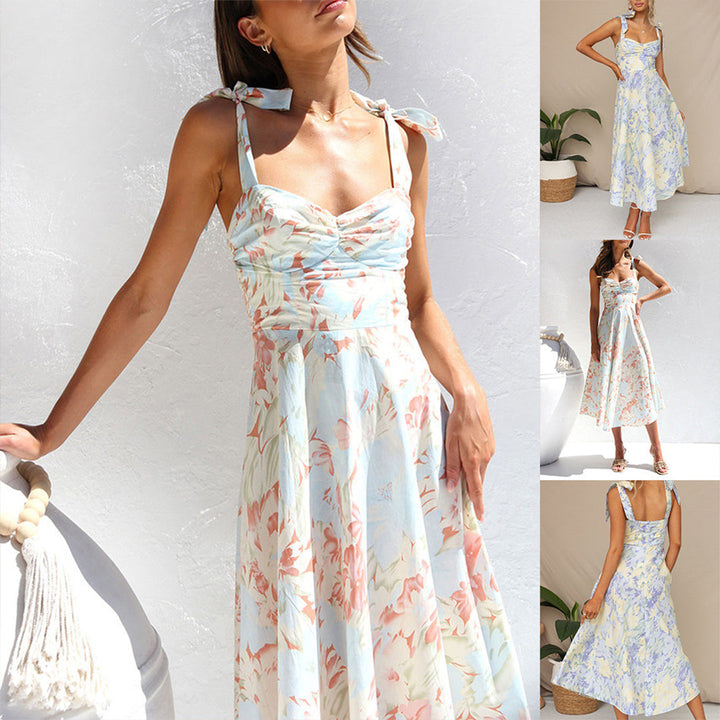 BRIA - Robe midi fleurie élégante pour toutes les occasions