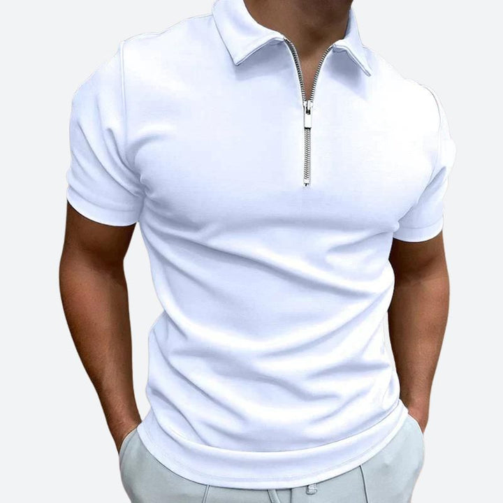 T-shirt polo stylé avec fermeture éclair - Barend