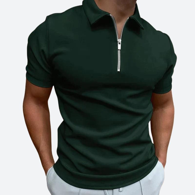 T-shirt polo stylé avec fermeture éclair - Barend