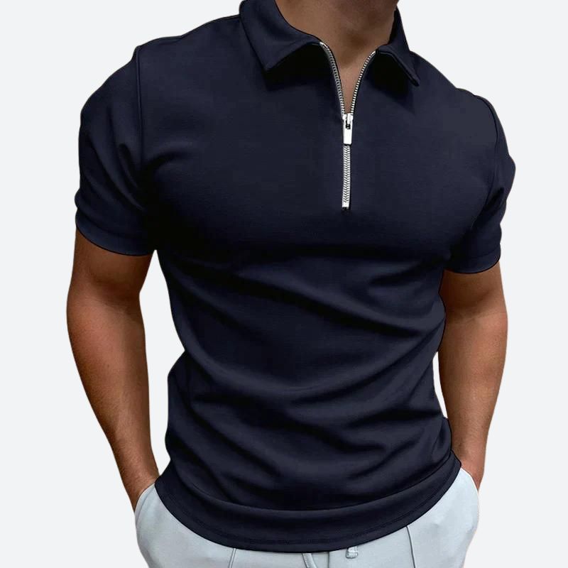 T-shirt polo stylé avec fermeture éclair - Barend