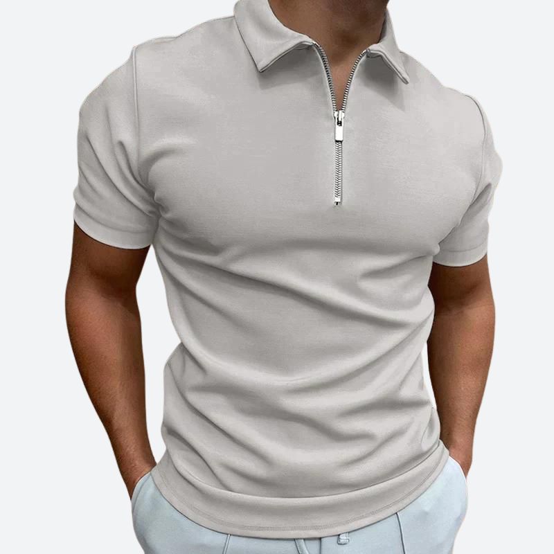 T-shirt polo stylé avec fermeture éclair - Barend
