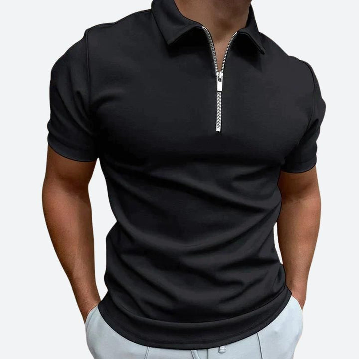T-shirt polo stylé avec fermeture éclair - Barend