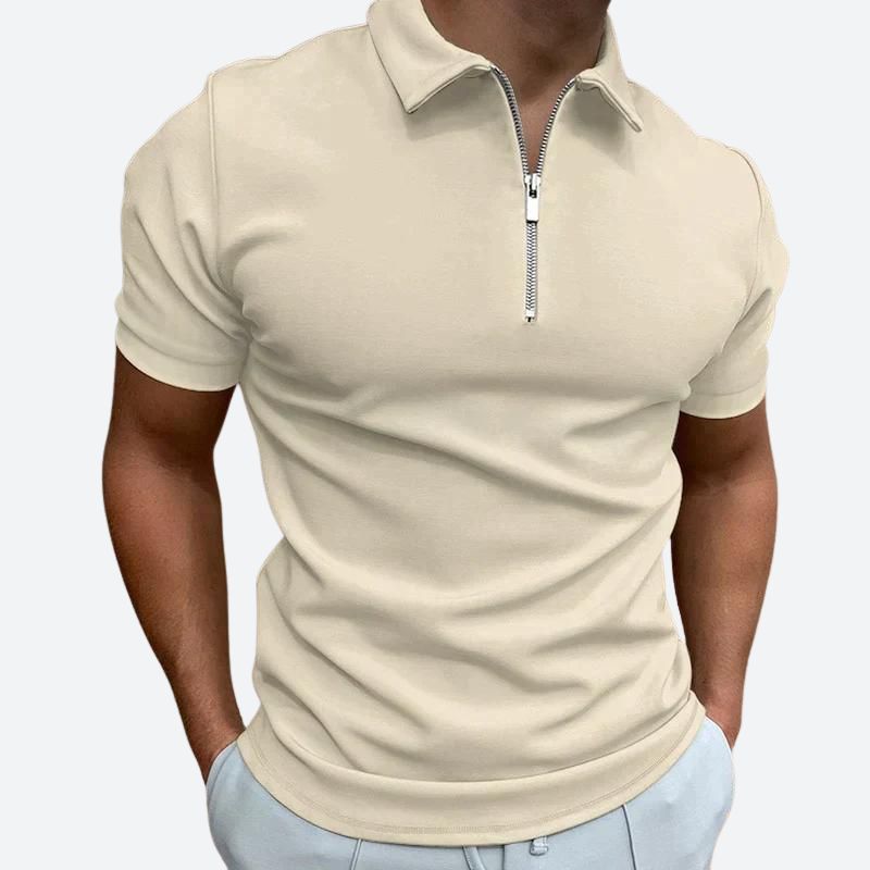 T-shirt polo stylé avec fermeture éclair - Barend