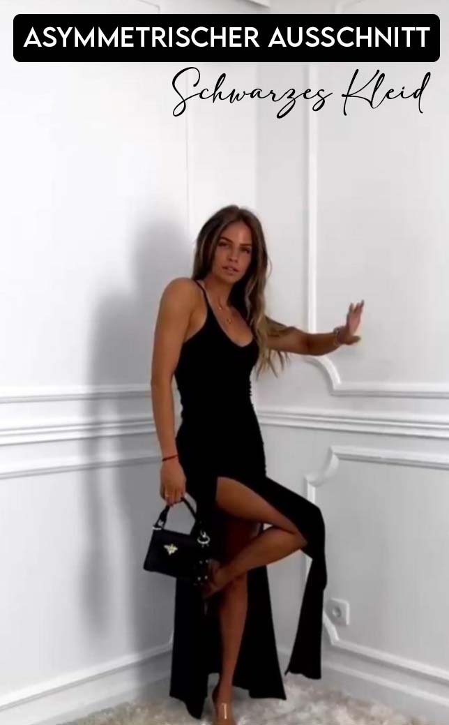 Leni™ - Robe de soirée noire élégante