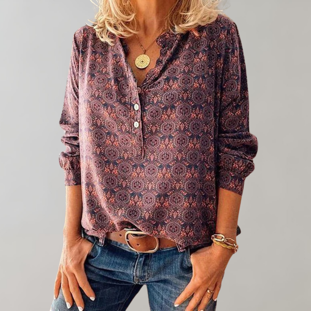 Amalie - Retro-inspirierte Damenbluse