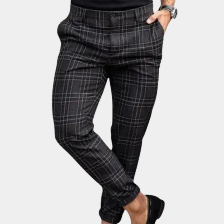 Pantalons à carreaux élégants pour homme par Delmore
