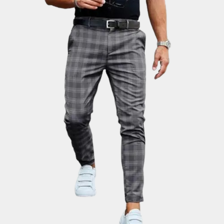 Pantalons à carreaux élégants pour homme par Delmore