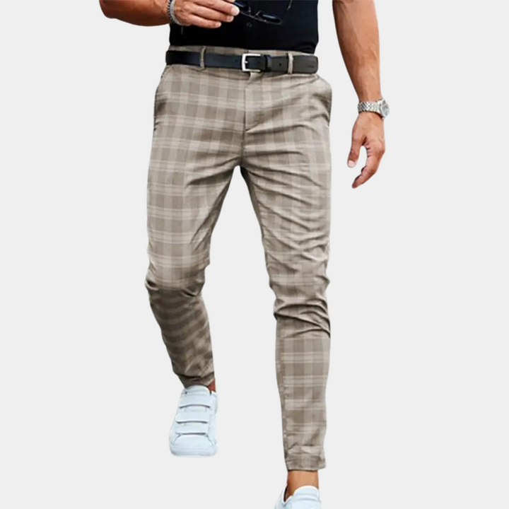 Pantalons à carreaux élégants pour homme par Delmore