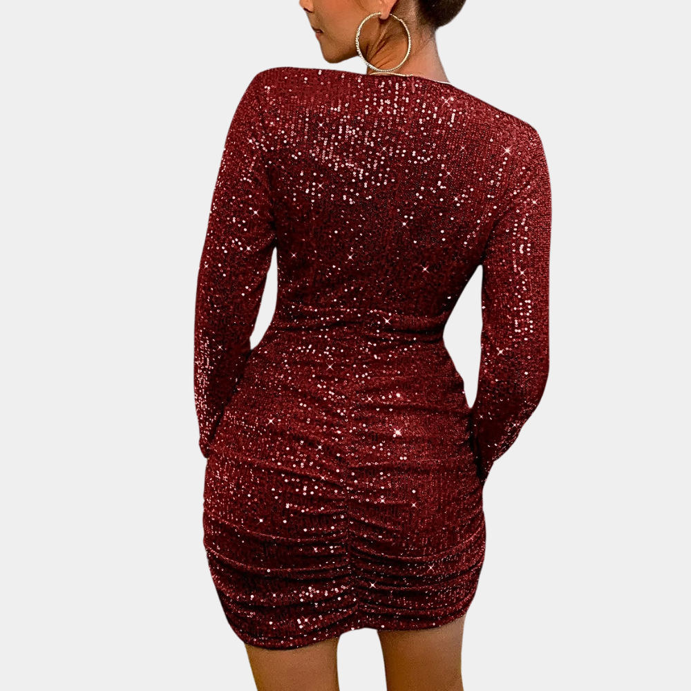 Eloisa - Glamorous party dress for women with sparkling sequins