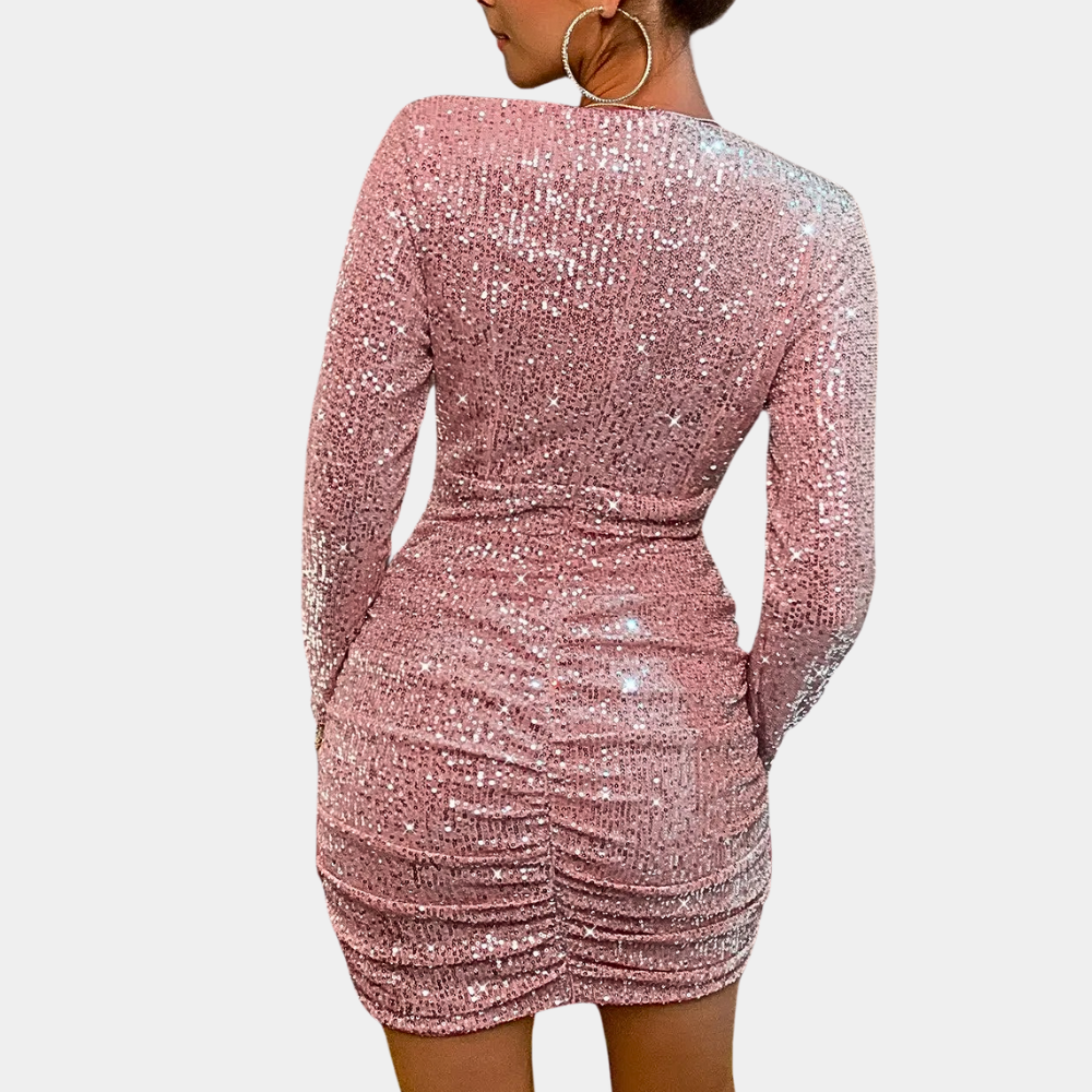 Eloisa - Glamorous party dress for women with sparkling sequins