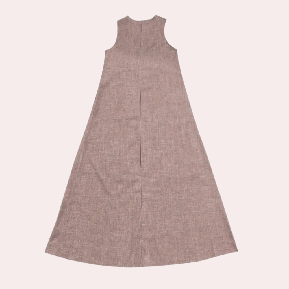 Trendy maxi dress for women with V-neck for a casual look