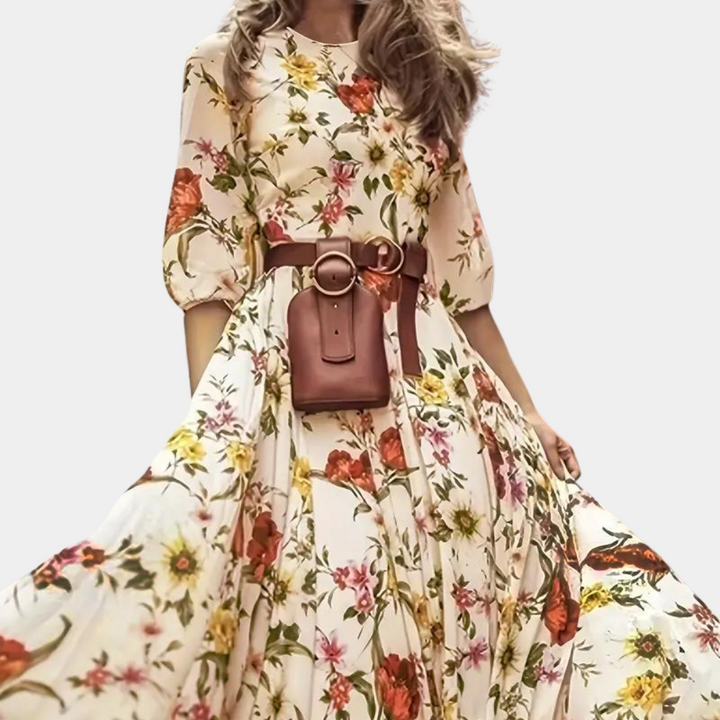 Robe maxi chic à imprimé floral pour femmes