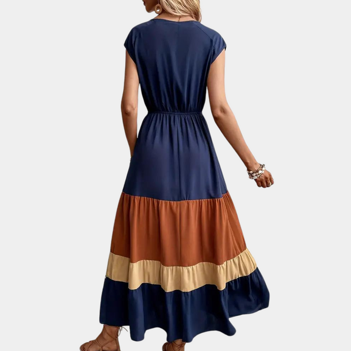 Robe décontractée pour femme à col en V élégante pour toutes les occasions