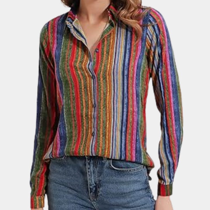 Blouse femme vive aux couleurs éclatantes