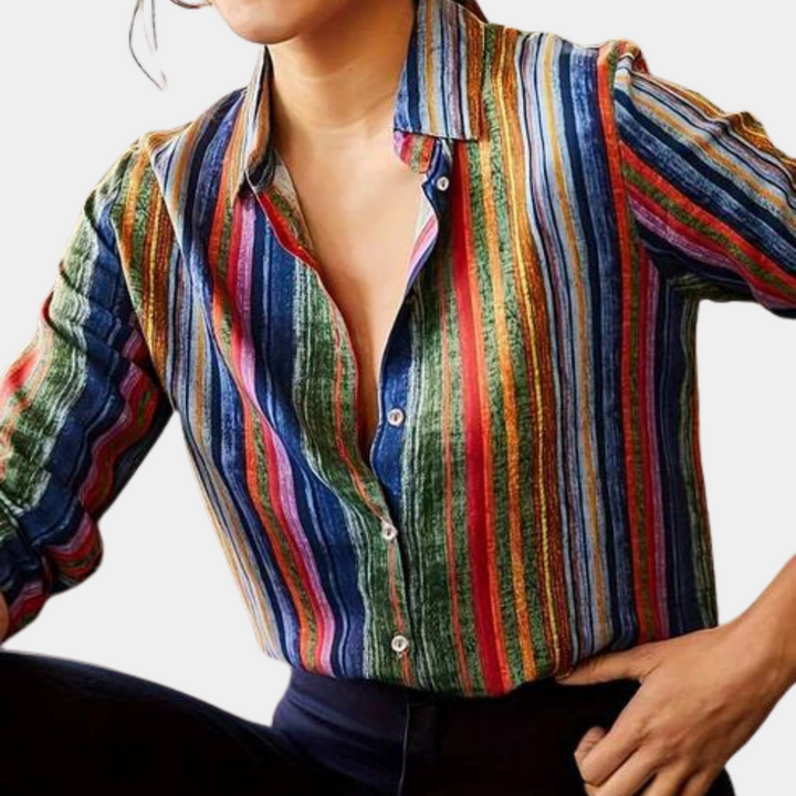 Blouse femme vive aux couleurs éclatantes