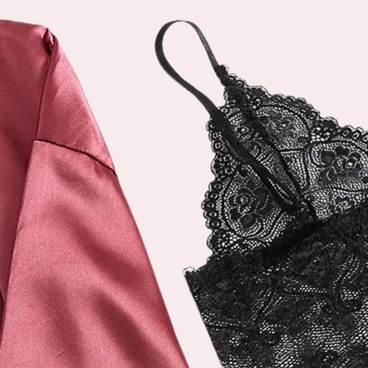 Verwöhnen Sie sich mit unserem 4-teiligen Luxus-Schlafanzug-Set für Damen