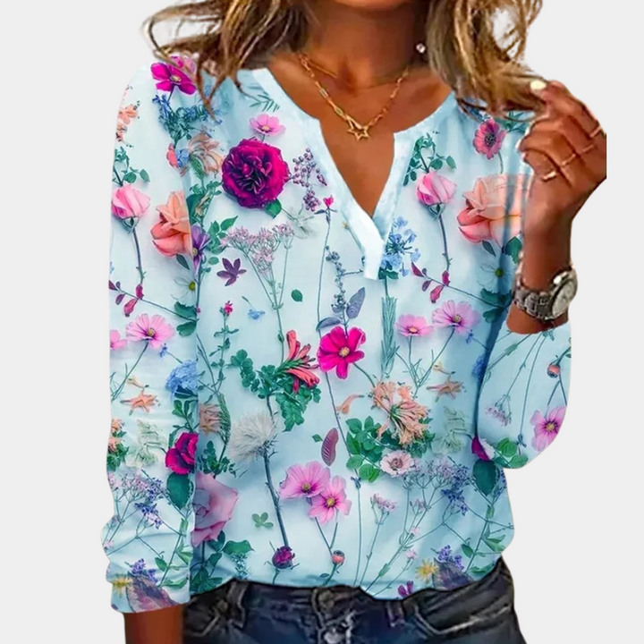 Blouse tendance à motif floral pour femme pour un look décontracté