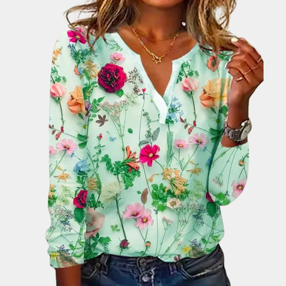 Blouse tendance à motif floral pour femme pour un look décontracté