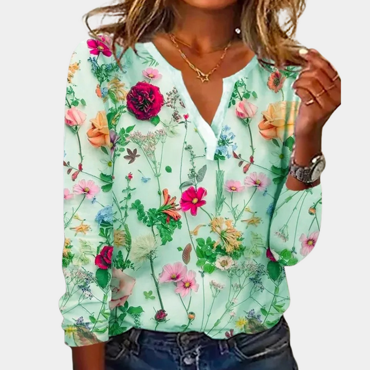 Blouse tendance à motif floral pour femme pour un look décontracté