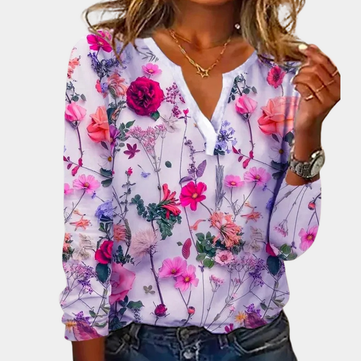 Blouse tendance à motif floral pour femme pour un look décontracté