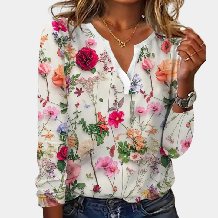 Blouse tendance à motif floral pour femme pour un look décontracté