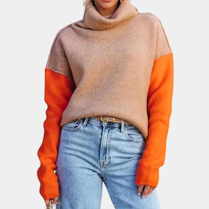 Stylish Colour Block Sweater for Women