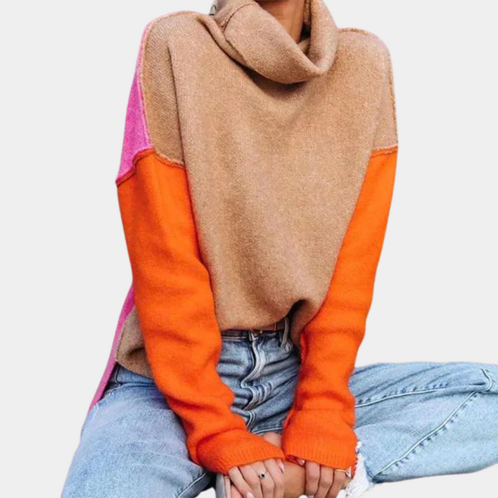 Stylish Colour Block Sweater for Women