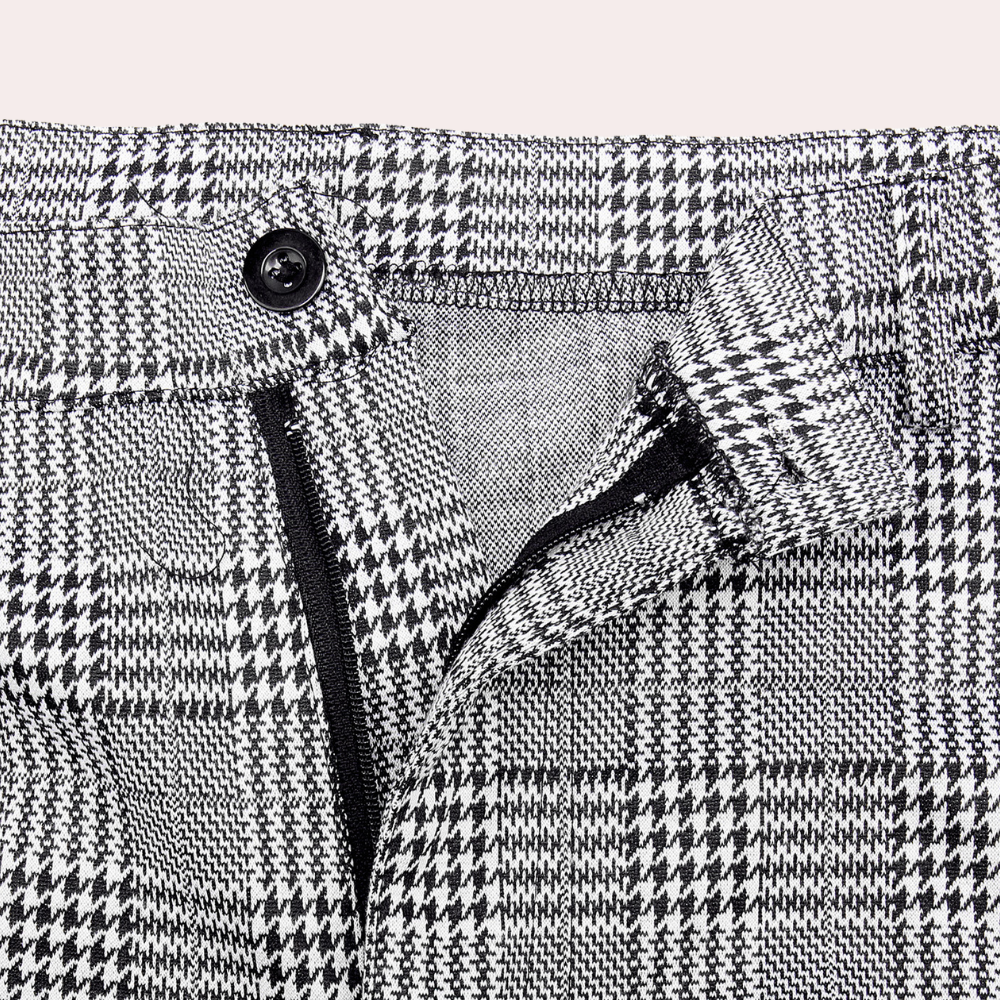 Anton - Vintage-inspirierte karierte Skinny-Fit-Hose für Männer
